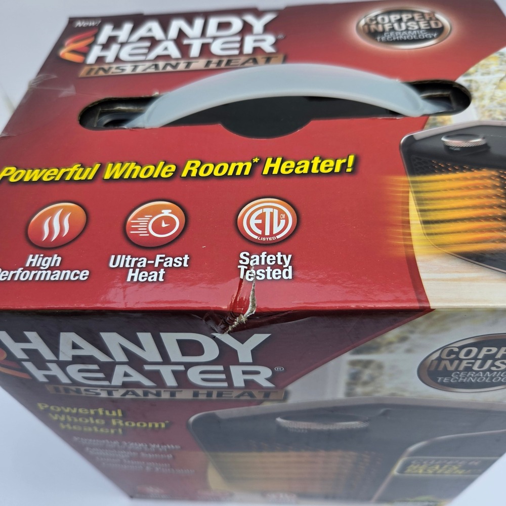 Handy Heater Instant Heat Black New Portable Copper Infused - Picture 7 of 8
